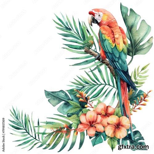 Watercolor Vector Illustration 8 25xAI