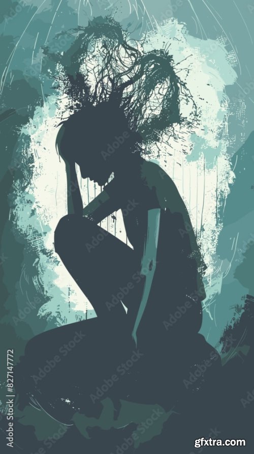 Woman Battling Depression 6xAI