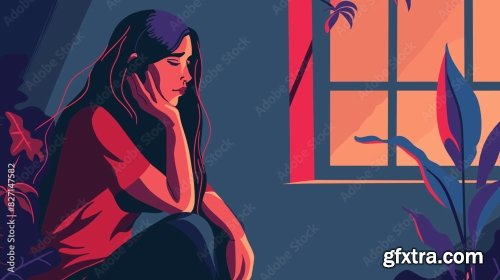 Woman Battling Depression 6xAI