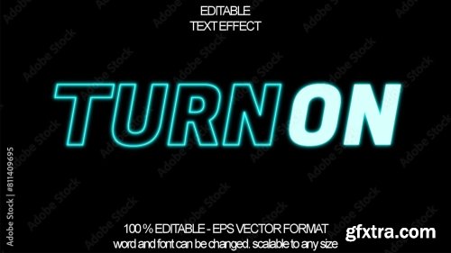 Glow Neon Editable Text Style Effect 6xAI