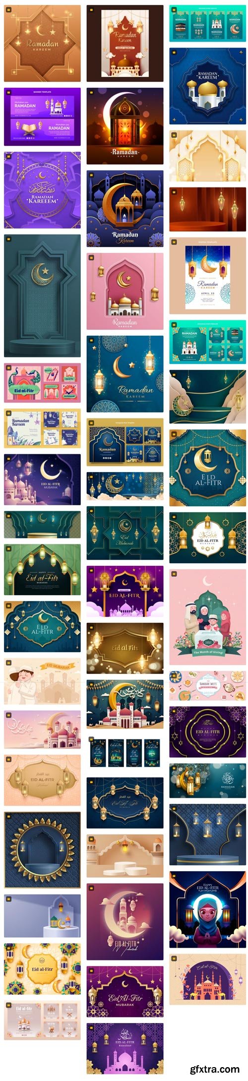 Premium Vector Collections - Ramadan MKT VECTOR - 120xEPS