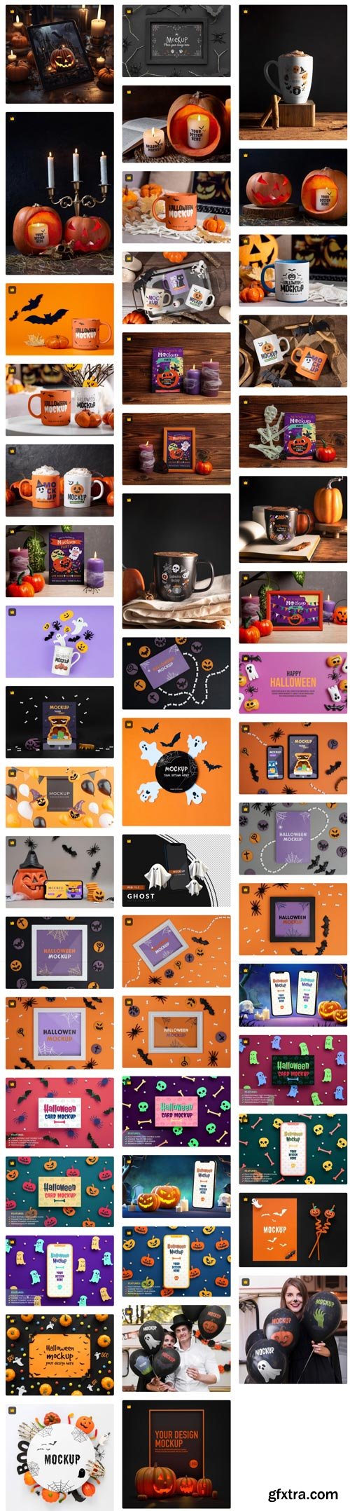 Premium Mockup Collections - Halloween Mockups - 100xPSD