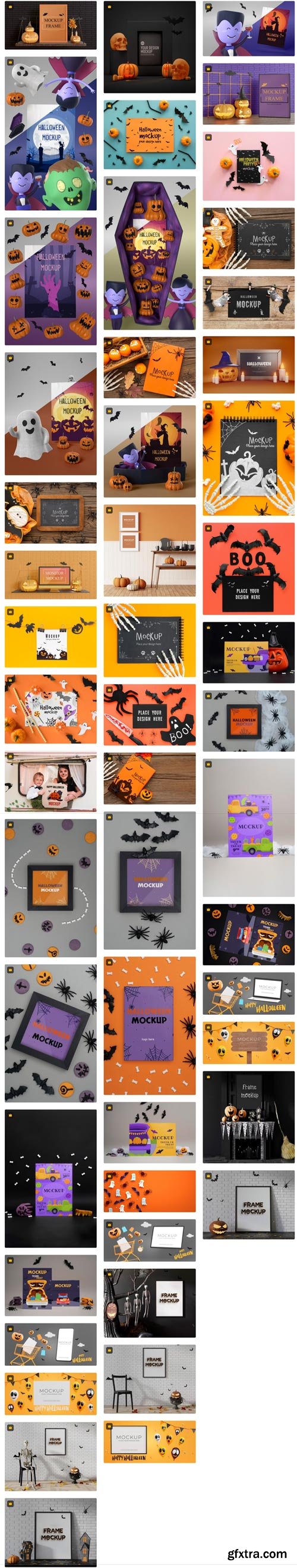 Premium Mockup Collections - Halloween Mockups - 100xPSD