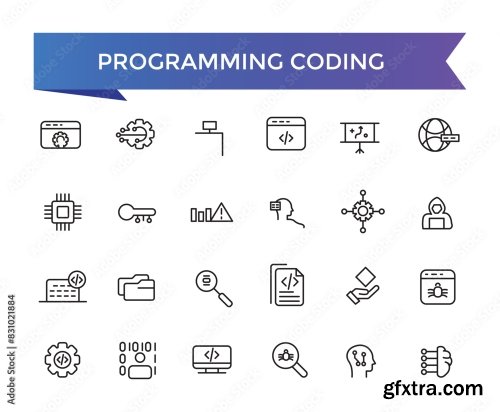 Programming Coding Icon Collection 8xAI