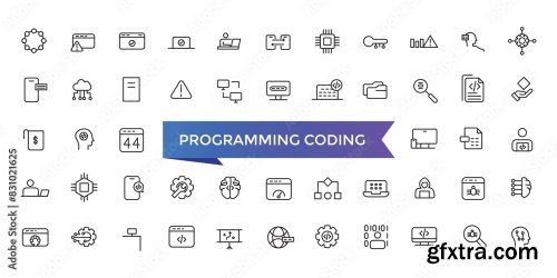 Programming Coding Icon Collection 8xAI