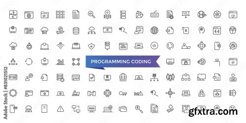 Programming Coding Icon Collection 8xAI