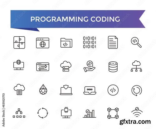 Programming Coding Icon Collection 8xAI