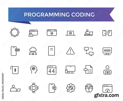 Programming Coding Icon Collection 8xAI