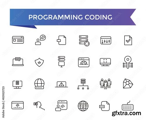 Programming Coding Icon Collection 8xAI