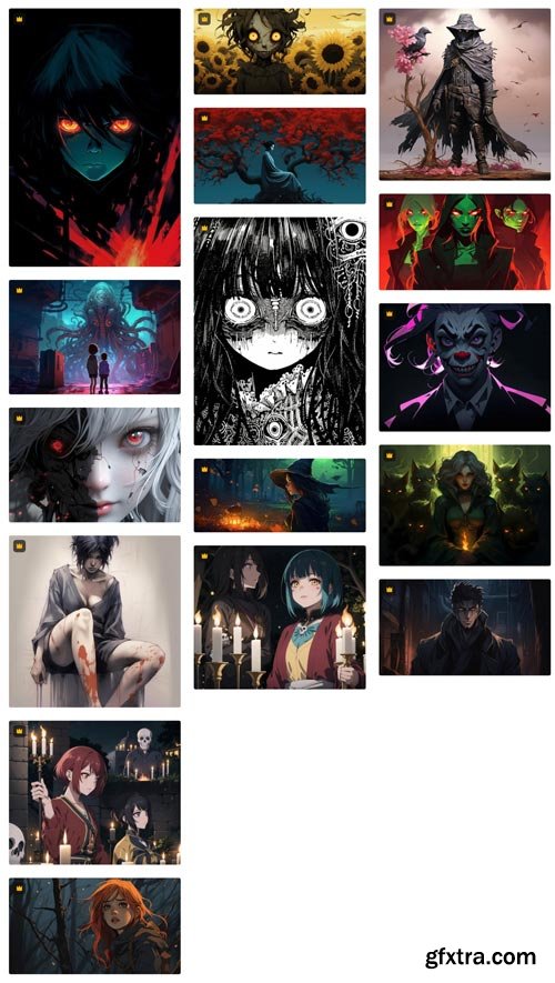 Premium Photo Collections - Anime Horror Ai - 80xJPG