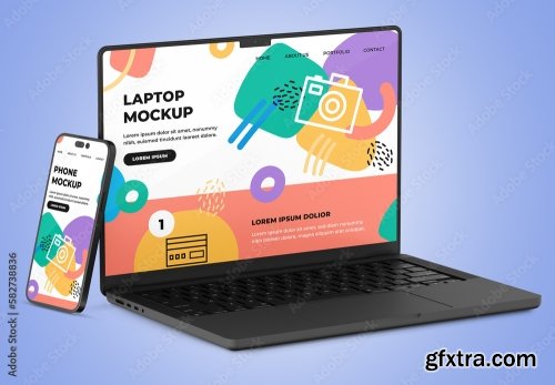 Laptop Mockup 8xPSD