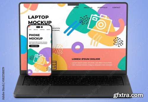 Laptop Mockup 8xPSD