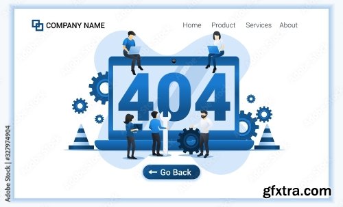 404 Error Page Not Found Concept 6xAI