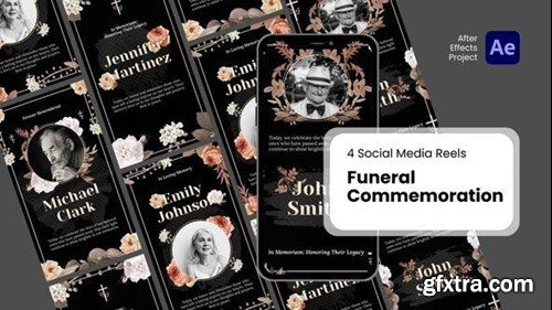 Videohive Social Media Reels - Funeral Commemoration After Effect Templates 52294916