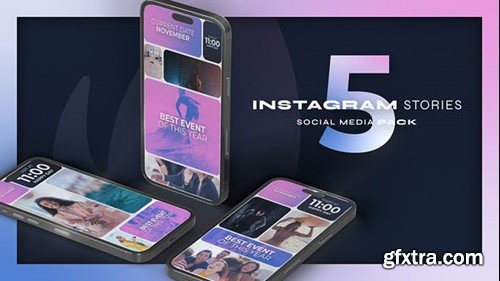 Videohive Multiscreen Instagram Reel Pink 51345091