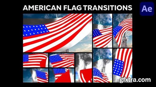 Videohive American Flag Transitions for After Effects 52466220