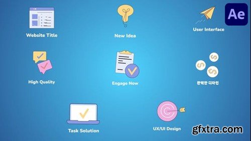 Videohive Web Interface Icons And Titles for After Effects 52466473
