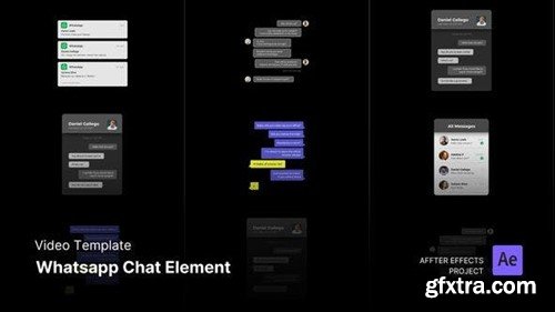 Videohive Video Template - Whatsapp Chat Elements After Effects Project Files 52306642