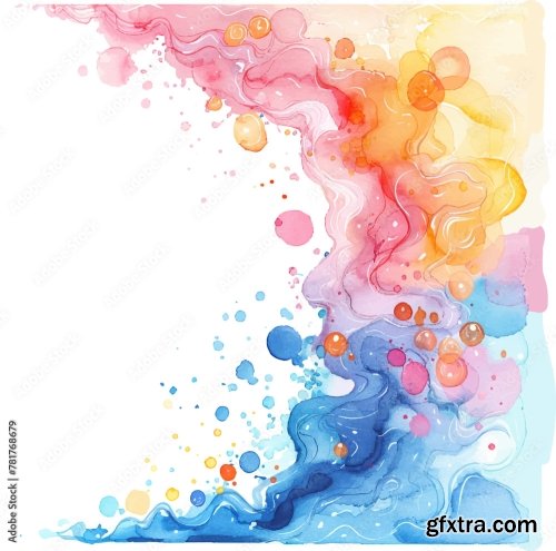 Watercolor Vector Illustration 3 25xAI