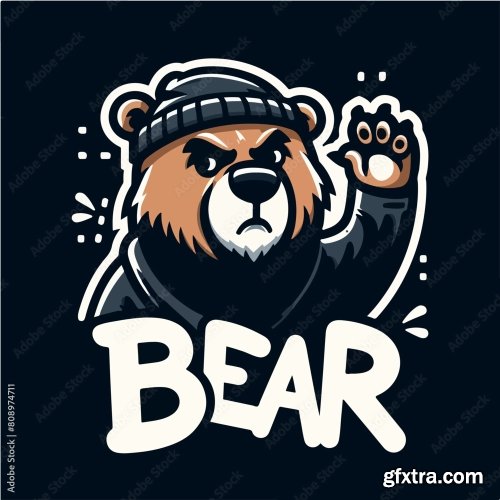 Bear With Tshirt Design Concept 25xAI