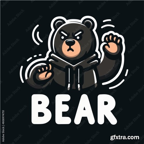 Bear With Tshirt Design Concept 25xAI