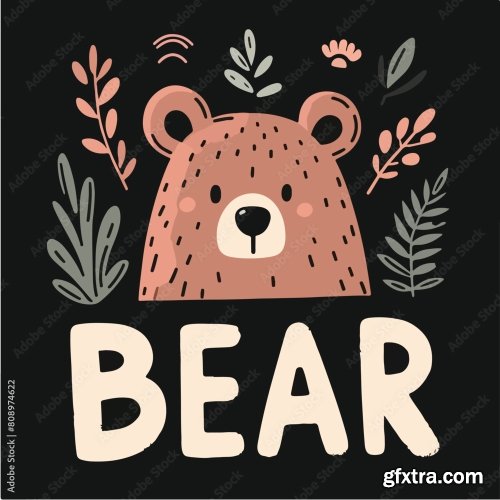 Bear With Tshirt Design Concept 25xAI