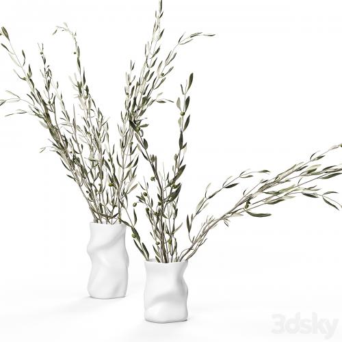 Collapse vase by Menu with branches