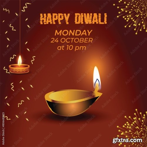 Diwali Sale Instagram Post Collection 4xAI