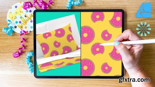 Half Drop Pattern Party in Affinity Designer V2 for Spoonflower