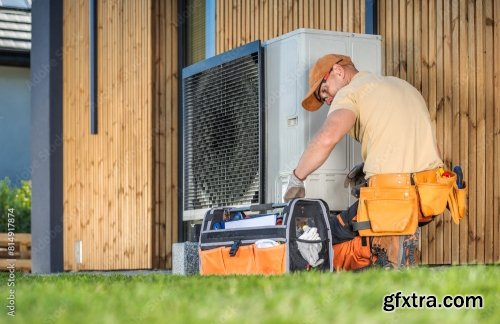 Technician Worker Fixing 6xJPEG