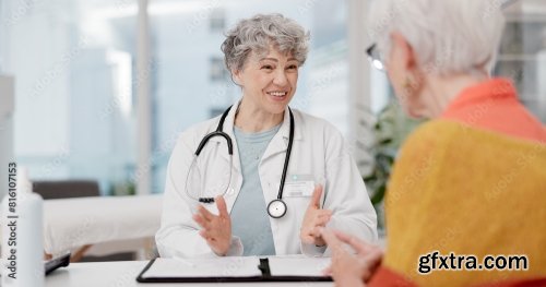 Medical Professional Talking To Person In Appointment For Medicare 5xJPEG