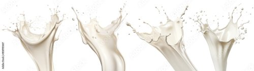 Set Of Milk Or Cream Splashes 6x