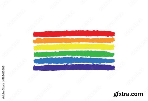 Grunge Rainbow Pride Lgbt Flag 5xAI