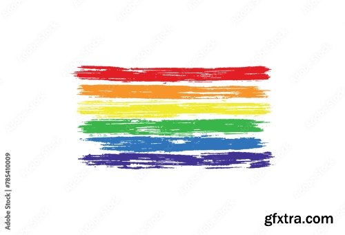 Grunge Rainbow Pride Lgbt Flag 5xAI