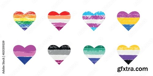 Grunge Rainbow Pride Lgbt Flag 5xAI