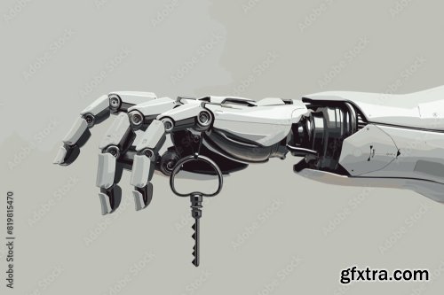 Colossal Robotic Hand Grasps Key 17xAI