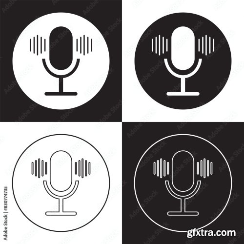 Microphone Mic Icon 12xAI