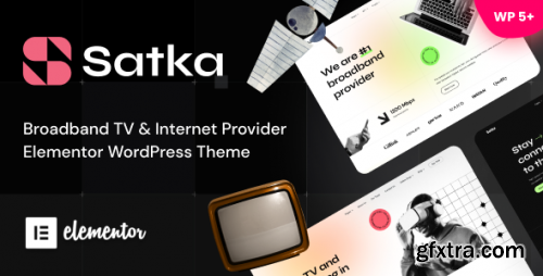 Themeforest - Satka - Satellite TV &amp; Internet Provider WordPress Theme 38956487 v1.08 - Nulled