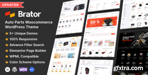 Themeforest - Brator - Auto Parts WooCommerce WordPress Theme 35332452 v2.8 - Nulled