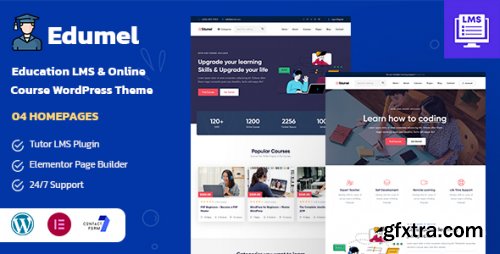 Themeforest - Edumel- Education LMS WordPress Theme 50592414 v1.0 - Nulled