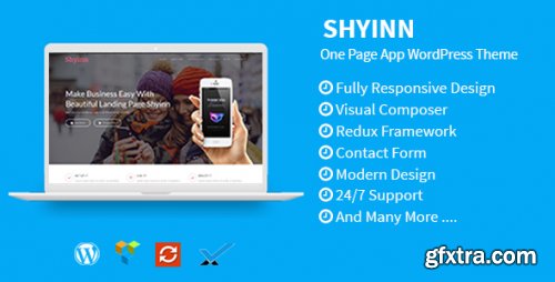 Themeforest - Shyinn - One Page App WordPress Theme 19354518 v1.5 - Nulled