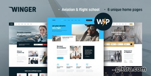 Themeforest - Winger - Aviation &amp; Flight School WordPress Theme 25911994 v1.0.13 - Nulled