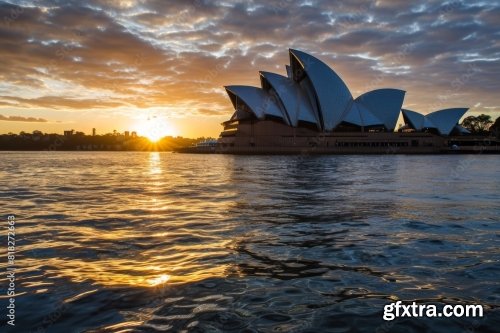 Sunset View Of The Sydney Opera House 6xJPEG