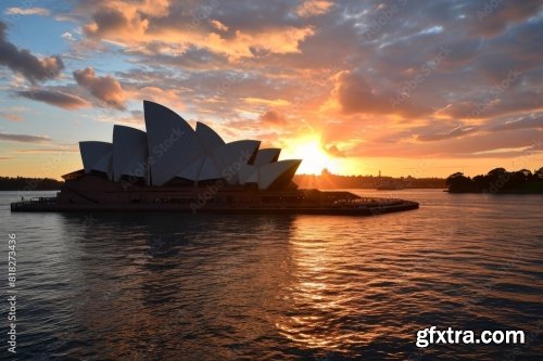 Sunset View Of The Sydney Opera House 6xJPEG