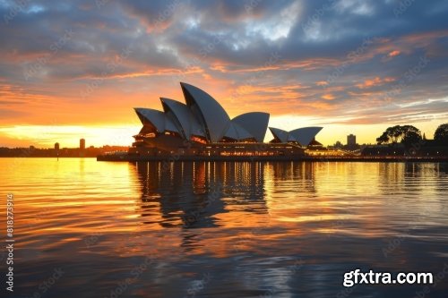 Sunset View Of The Sydney Opera House 6xJPEG