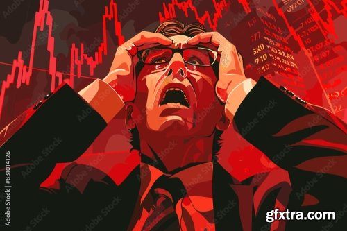 Stock Market Crash Forecast Businessman 7xAI