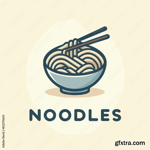 Noodle Logo With Noodle Text 25xAI