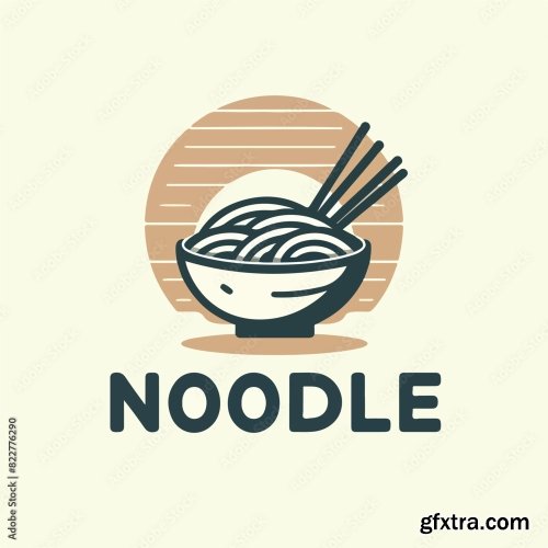 Noodle Logo With Noodle Text 25xAI