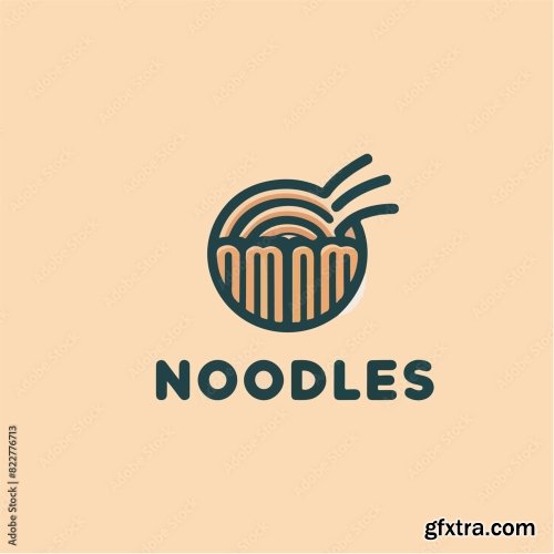 Noodle Logo With Noodle Text 25xAI