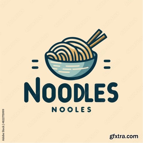 Noodle Logo With Noodle Text 25xAI